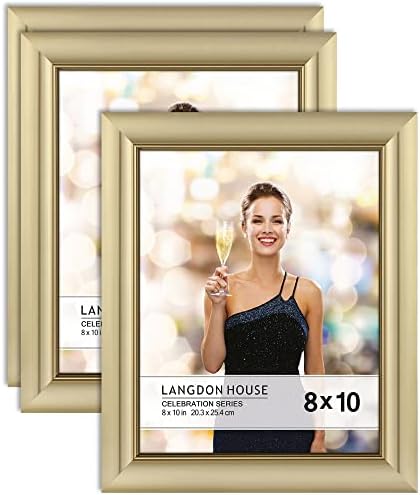 Langdon House 8x10 Picture Frames - Gold, 3 Pack - Celebration Collection