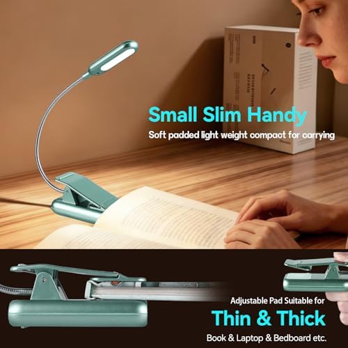VAVOFO Rechargeable Reading Light, Clip on Book Light for Reading in Bed