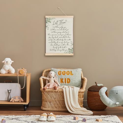 SereneHanctuary Sage Green Botanical Motivational Wall Art, Positive Affirmation Wall Decor, Inspirational Mental Health Poster Hanger Frame for Therapy Counselor Office Home Decor, 12x16 Inch