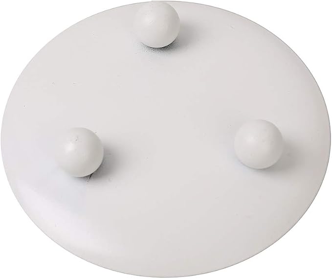 White Iron Plate Candle Holder,Decorative Iron Pillar Candle Holder, Set of 3,Candle Stand for Wax Candles