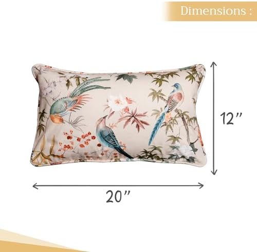 Maison d' Hermine Throw Pillow Covers 100% Cotton (12" x 20" - Pack of 1)