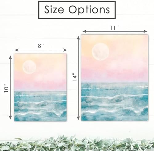 DREAM BIG PRINTABLES Sunrise at Beach - 8x10 (Unframed) | Art Print for Home and Office Decor | Wall Art for Nature Lovers and Art Collectors | Living Room Decor | Bedroom Decor | Abstract Wall Art
