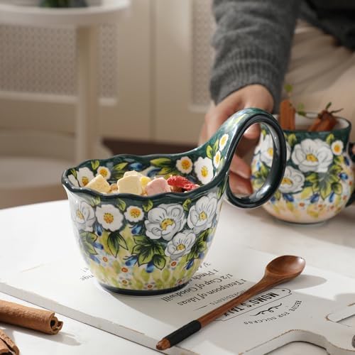 ALMA 16oz Soup Bowl with Handle Microwave Safe, Soup Bowl for Gift shoppers