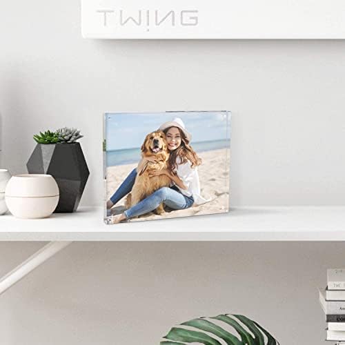 TWING 8x10 Acrylic Frame 3 Pack,20MM Thicker Frameless Clear Picture Frames