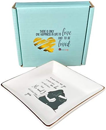HOME SMILE Sister Birthday Gifts From Sister Trinket Dish Jewelry Tray-No Matter Where We Go, No Matter What We Do, You Will Always Have Me and I Will Always Have You
