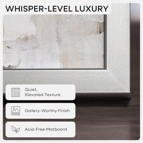 Homeforia 14x24 Silver Picture Frame, High-End Metal, 11x22 Mat, Glass