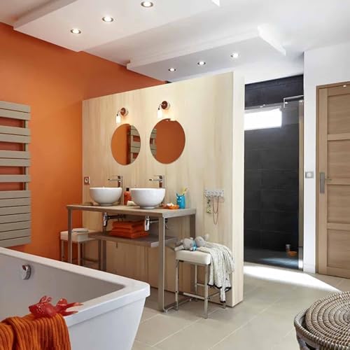 EVIDECO French Home Goods Big Decorative Wall Self Adhesive Shaped Mirrors - Set of 4