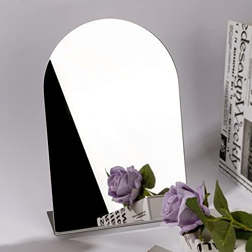 Table Mirror for Desk Vanity Mirrors Makeup Organizer Mirror Unbreakable Mirrors Travel Makeup Mirrorss, Portable Countertop Mirro Bathroom Shaving Make Up Mirro for Counter, Bedroom, Bathroom, Dorm