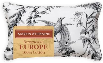 Maison d' Hermine Throw Pillow Covers 100% Cotton (12" x 20" - Pack of 1)