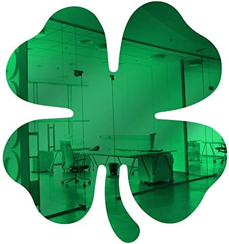 Acrylic Mirror 9" Wide Shamrock Light Green .118" Thick No Adhesive Reflective Pieces Perfect for DIY Arts and Crafts School Projects Home or Office Decor Special Events by Marketing Holders