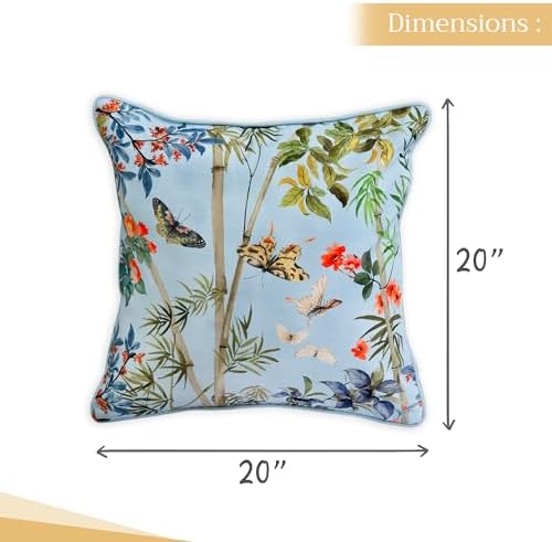 Maison d' Hermine Throw Pillow Covers 100% Cotton (20" x 20" - Pack of 1)