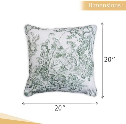 Maison d' Hermine Throw Pillow Covers 100% Cotton (20" x 20" - Pack of 1)