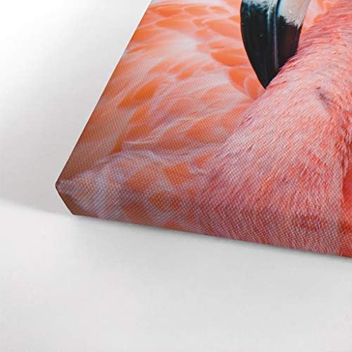 Smile Art Design Confidence Lettering Beautiful Flamingo Motivational Wall Art Canvas Print Inspirational Wall Art Entrepreneur Quote Office Living Room Decor Artwork Gift Ready to Hang 28x19