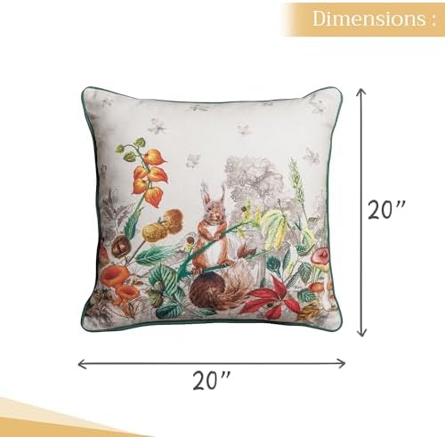 Maison d' Hermine Throw Pillow Covers 100% Cotton (20" x 20" - Pack of 1)