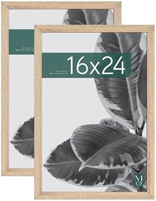 MCS Studio Gallery Poster Frame, 16x24, Natural Woodgrain, 2-Pack