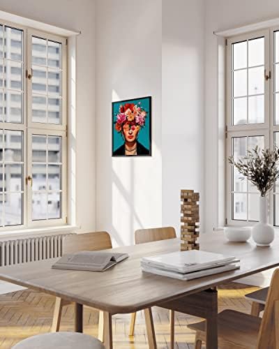 HAUS AND HUES Frida Kahlo Wall Art – Inspirational Feminist Poster, Chicano Mexican Artwork, Empowering Print for Home or Studio (Unframed, 24x36)