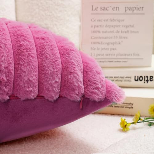All Smiles Hot Pink Decorative Throw Pillow Covers 26x26 Set of 2
