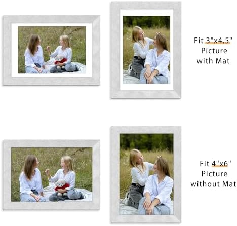 Picrit 4x6 Picture Frame Set of 12, Modern Gallery Wall Frames, Silver