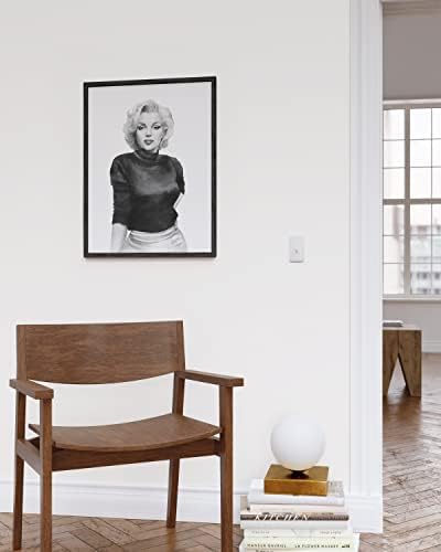 HAUS AND HUES Iconic Woman Posters Famous Woman Wall Art Black and White Famous Women Pictures Decor, Iconic Movie Stars Wall Decor | BLACK FRAMED (12"x16")
