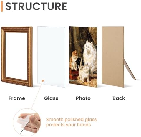 upsimples Vintage 8x10 Picture Frame, Antique Bronze&Black Frames 2 Pack