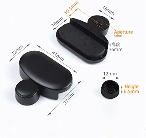 4PCS Mirror Glass Clip Set -Bathroom Mirrors Supporting Sheet - Dresser Mirror Fixed Fitting,Wall Mount -Black