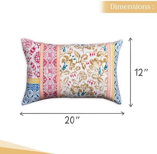 Maison d' Hermine Throw Pillow Covers 100% Cotton (12" x 20" - Pack of 1)