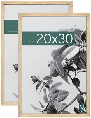 MCS Studio Gallery Poster Frame, 20x30, Natural Woodgrain, 2-Pack