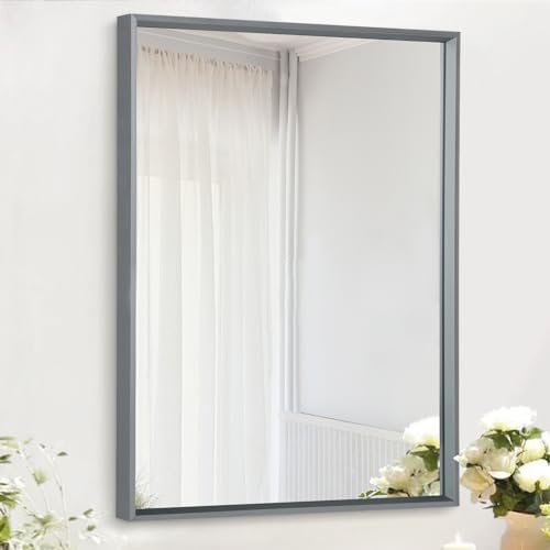 AAZZKANG Rectangle Metal Framed Mirrors 28"x20" for Wall Modern Hanging Mirror with Aluminum Frame for Bathroom Bedroom Living Room Entryway Home Decor