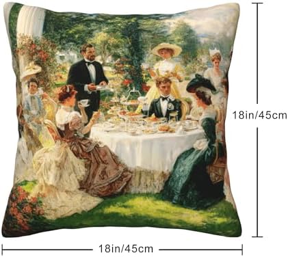 Victorian Garden Throw Pillow Covers Set of 4 Decorative Soft Double Sided Print Pillow Case Farmhouse Home Decor for Living Room Sofa Couch 18x18