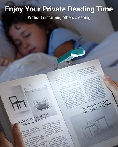 DEWENWILS USB Rechargeable Book Reading Light, Clip on Book Light (Blue)