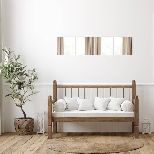 EVIDECO French Home Goods Big Decorative Wall Self Adhesive Shaped Mirrors - Set of 4