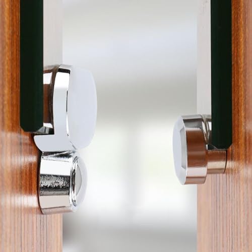 Mirror Hangers for The Wall 4 Pack Mirror Clip Frameless Mirror Mounting Hardware Adjustable Frameless Rectangular Glass Shelf Fitting for 5-12mm Thick Mirror Round (Zinc Alloy-Silver)
