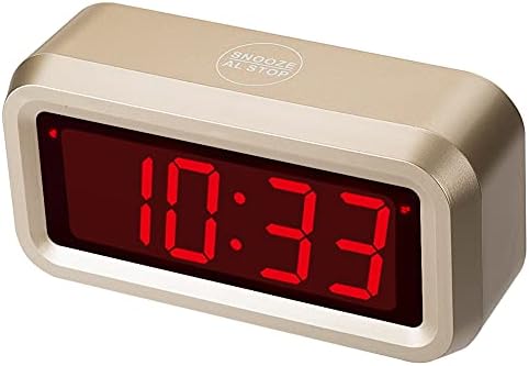 Alarm Clock for Bedrooms, LED Digital Clock Battery Operated Small Wall Clock with 3 Level Brightness Adjustable,Snooze,12/24Hr,1.2" Digital Display for Desk, Bebside,Table, Travel