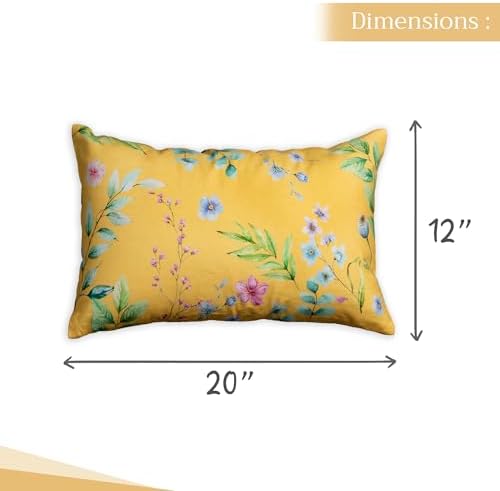 Maison d' Hermine Throw Pillow Covers 100% Cotton (12" x 20" - Pack of 1)
