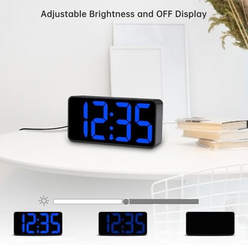 DreamSky Small Digital Alarm Clock for Bedroom with Large Big Numbers