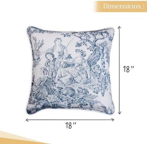 Maison d' Hermine Throw Pillow Covers 100% Cotton (18" x 18" - Pack of 1)
