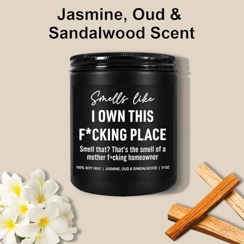 Younift Funny Scented Candle, House Warming Gifts New Home, Housewarming Gifts for Women, Men, Couple, New Homeowner - First Apartment Essentials - Closing Presents for Home Buyers - 9 oz