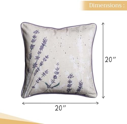 Maison d' Hermine Throw Pillow Covers 100% Cotton (20" x 20" - Pack of 1)