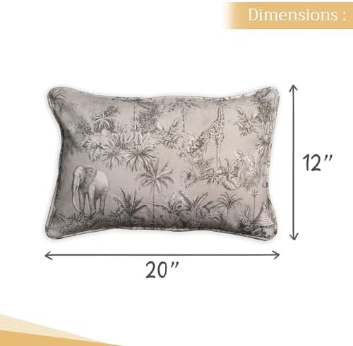 Maison d' Hermine Throw Pillow Covers 100% Cotton (12" x 20" - Pack of 1)