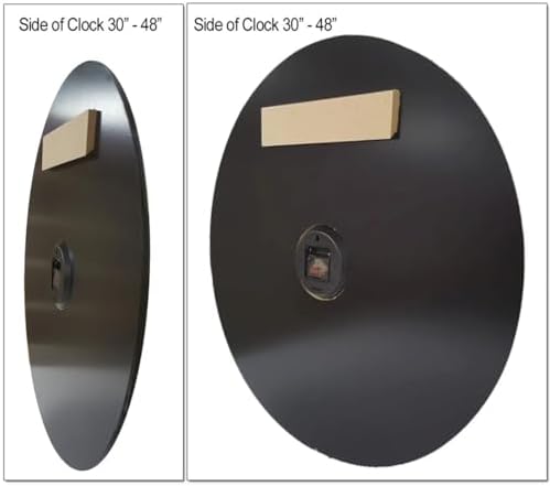 Black & Wood Rooster Wall Clock | Ultra Quiet Quartz Mechanism | Hand Made in USA Beautiful Crisp Lasting Color | Comes in 8 Sizes | 10-Inch