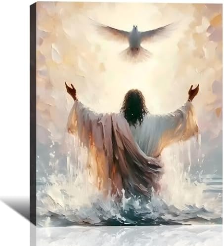 Jesus Dove Inspiring Wall Art, Freedom Picture Posters Prints Wrapped Canvas Wall Decor Artwork Painting for Bedroom, Living Room,Bathroom, Bar, Office Classic Home Decoration