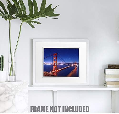 A&T Artwork Golden Gate Bridge Personalized Photo Prints Gift Couple's Names and the Special Date Gift for Anniversary,Valentine's day,Wedding. 14x11 inches & D-Mats UNFRAMED