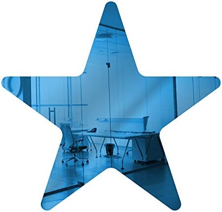 Marketing Holders Acrylic Mirror 2" Star Blue Medium DIY Flat Smooth Edge Plexiglass Tiles .118 Thick for Museums Art Gallery Events and Venue Planners Freelance Artists