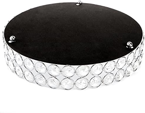 Hedume Mirrored Crystal Vanity Tray, 10 Inches Crystal Cosmetic Makeup Tray, Ornate Decorative Tray for Perfume, Jewelry and Makeup