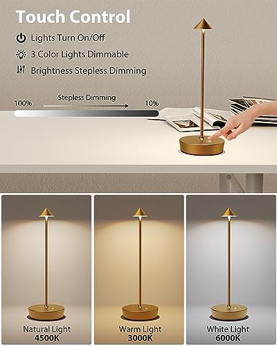 Cordless Table Lamp Rechargeable 6000mAh Battery Outdoor LED Light