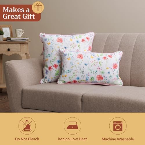 Maison d' Hermine Throw Pillow Covers 100% Cotton (18" x 18" - Pack of 1)