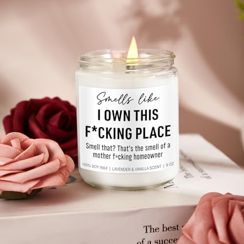 Younift Funny Scented Candle, House Warming Gifts New Home, Housewarming Gifts for Women, Men, Couple, New Homeowner - First Apartment Essentials - Closing Presents for Home Buyers - 9 oz
