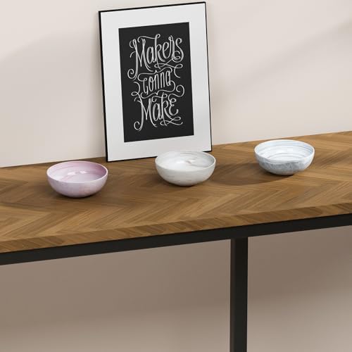 Small Decorative Bowl, Marble-patterned Ceramic Bowl, Modern Home Decor Centerpiece 6.1 Inches Key Bowl for Entry Table, Grey