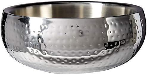 Elegance Hammered Salad Bowl – Double Wall Insulated Serving Bowl (11.5” Dia)