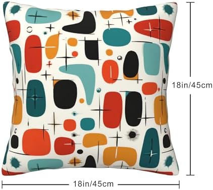 Midcentury Modern Throw Pillow Covers Set of 4 Decorative Soft Double Sided Print Pillow Case Farmhouse Home Decor for Living Room Sofa Couch 18x18